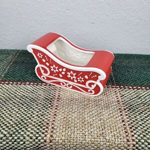Red and White Decorative Sleigh